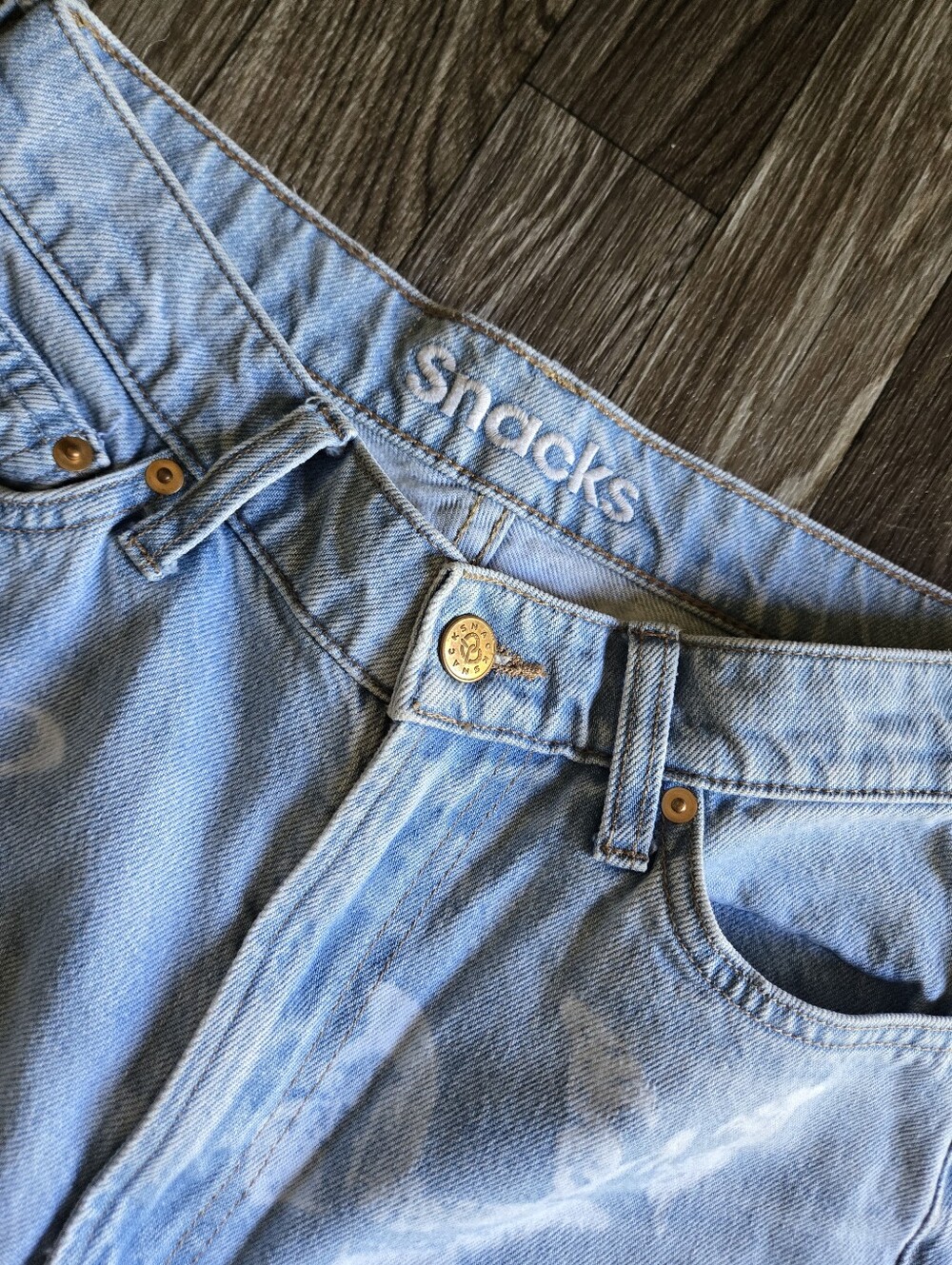 MOTHER Snacks High Waisted Twizzy Skimp Jeans Bread & Butterfly Size 26 - Picture 10 of 13